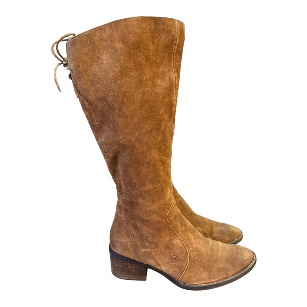 Born Felicia Knee-High Boots Women’s Size 9 M Brown Suede Leather